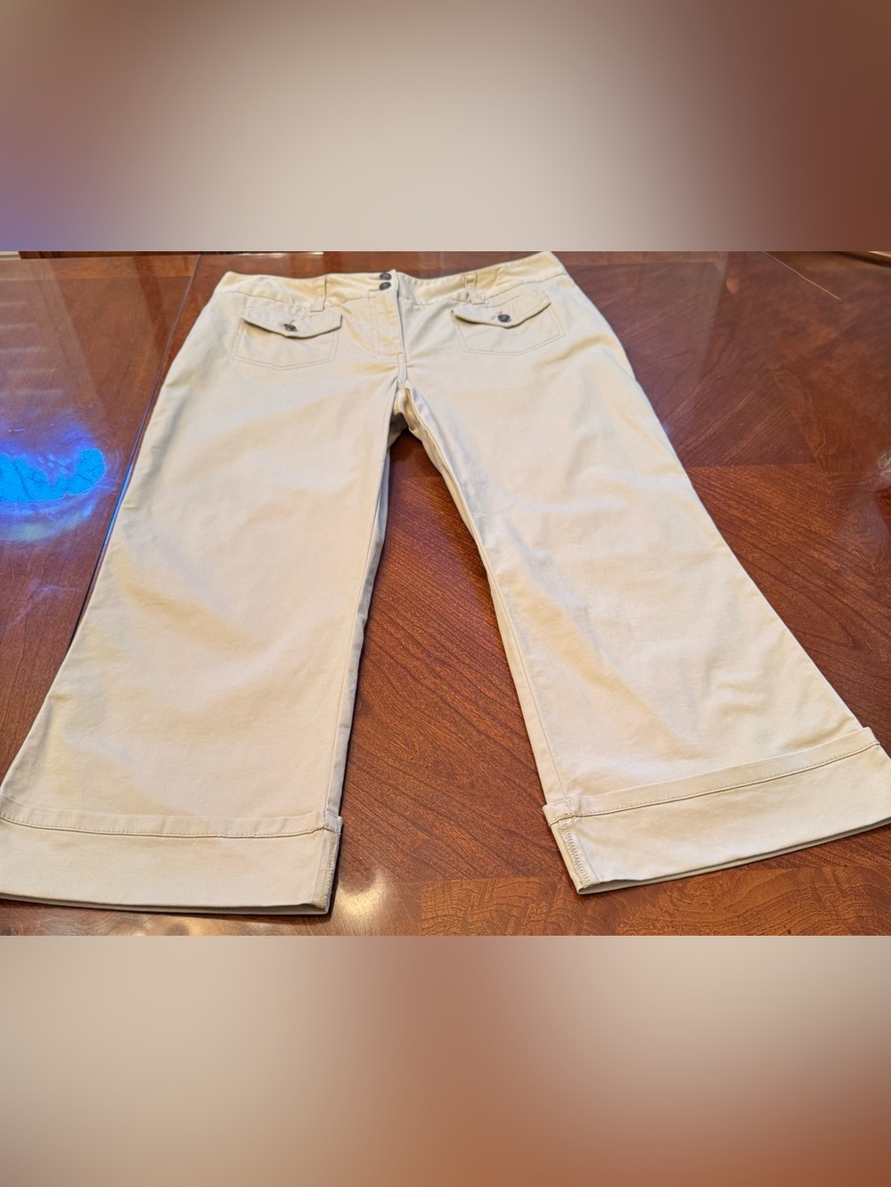 INC International Concepts Capri Pants in Khaki/Tan Color Size 12